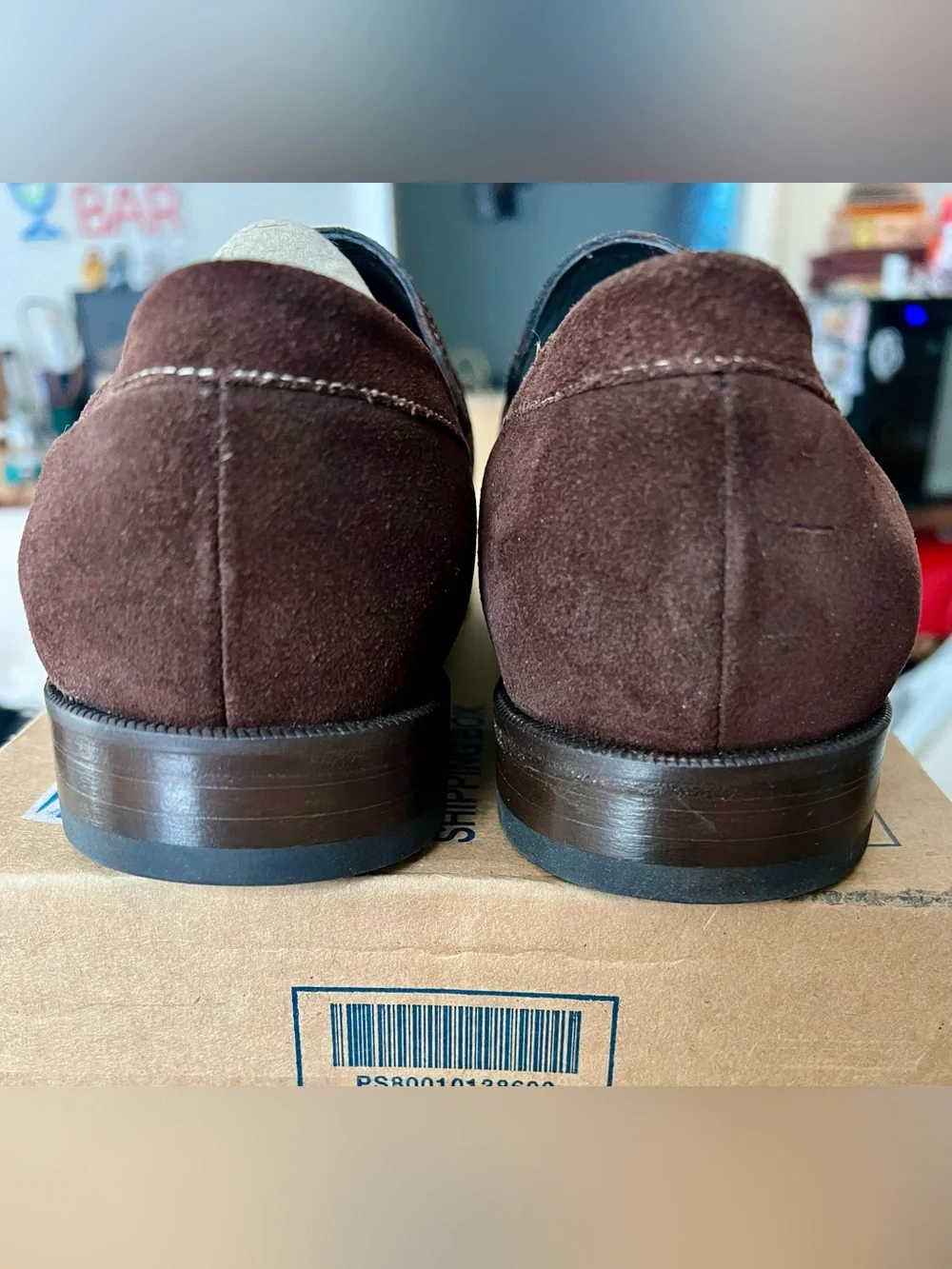 J.L. Rocha Men's Brown Suede Penny Loafers - Classic Slip-On